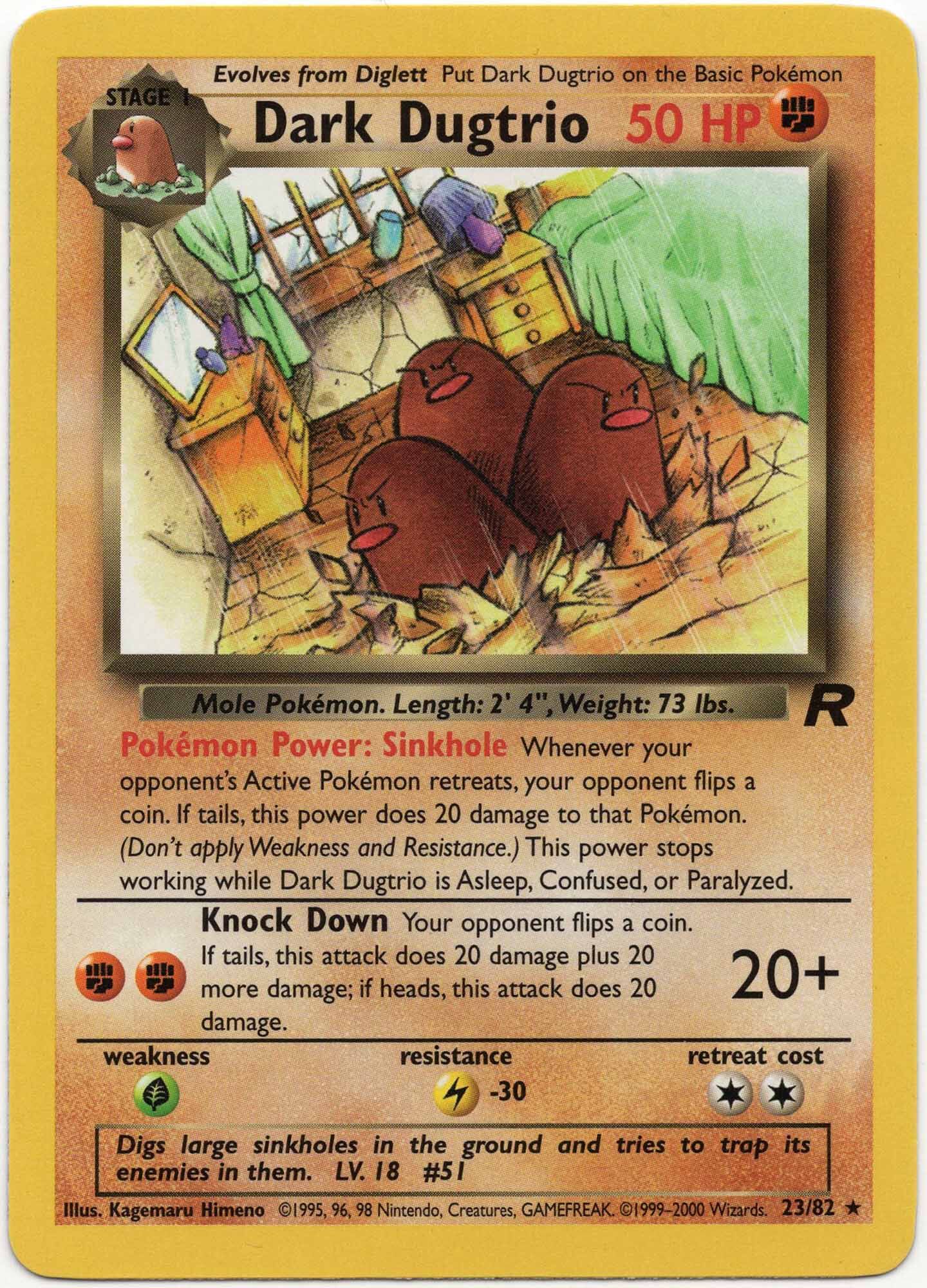 Dark Dugtrio 23/82 - Pokémon TCG