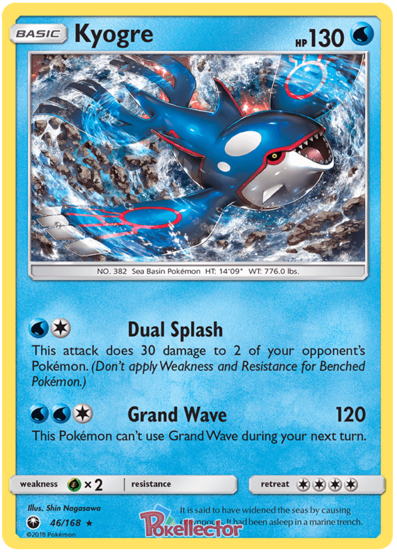 kyogre-pok-mon-tcg Kyogre 046/168 - Pokémon TCG