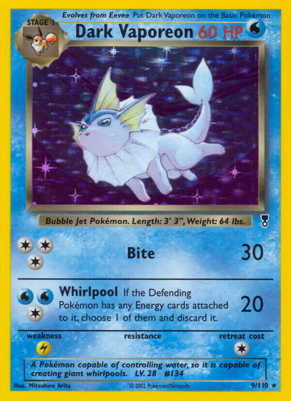 Dark Vaporeon - 9/110 - Holo Rare - EN