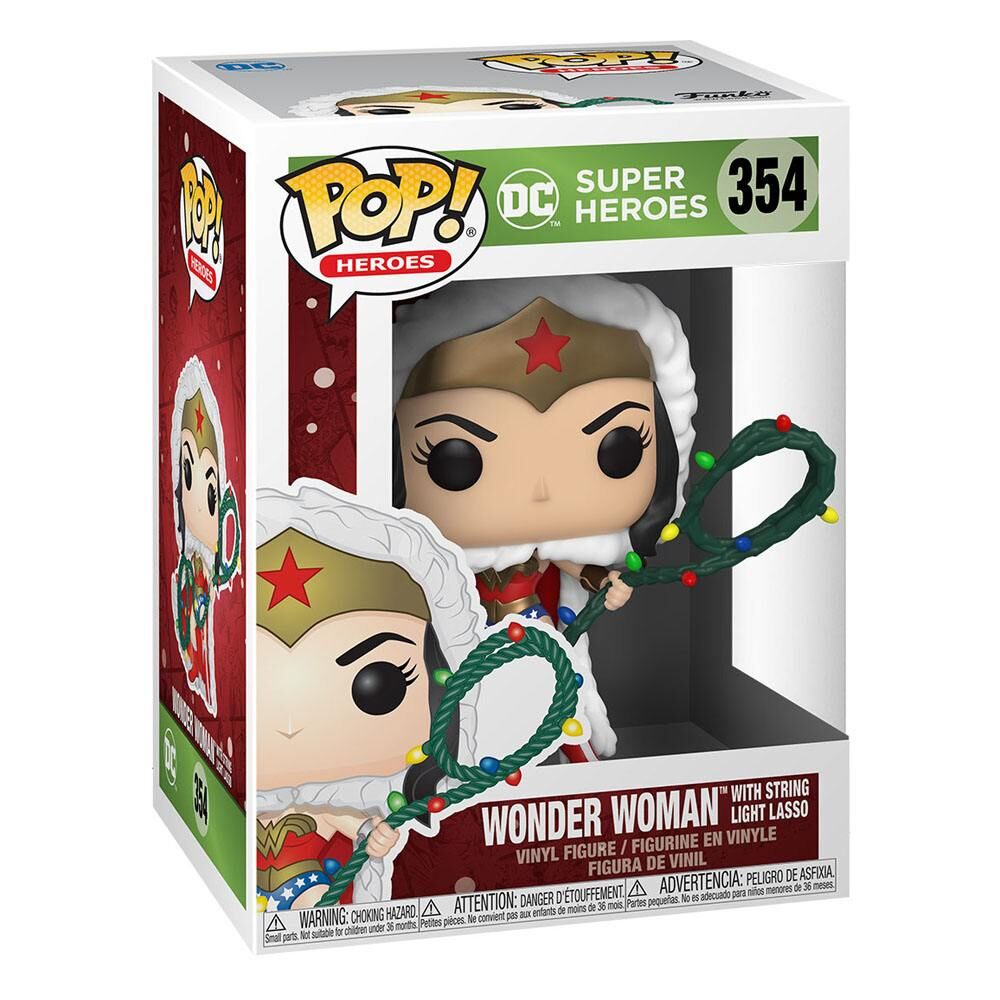 DC Comics POP! Heroes Vinyl Figur DC Holiday: Wonder Woman with String Light Lasso 9 cm