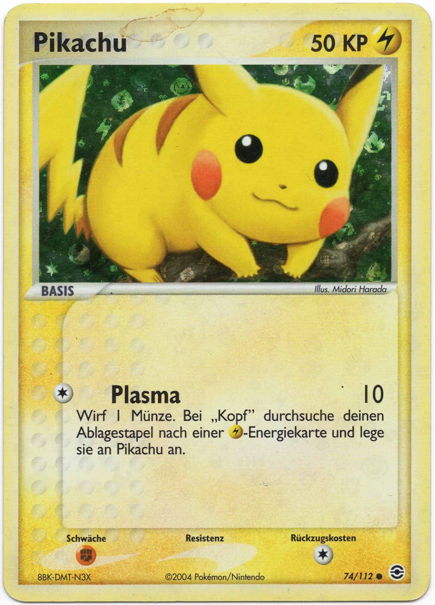 Pikachu - 74/112 - Pokémon TCG (Moderately Played)