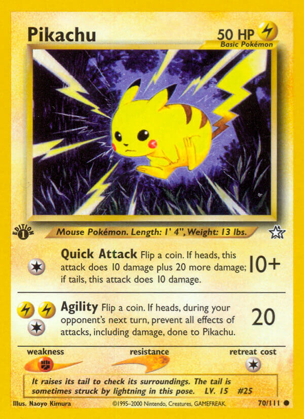 Pikachu - 70/111 - 1st Edition - EN