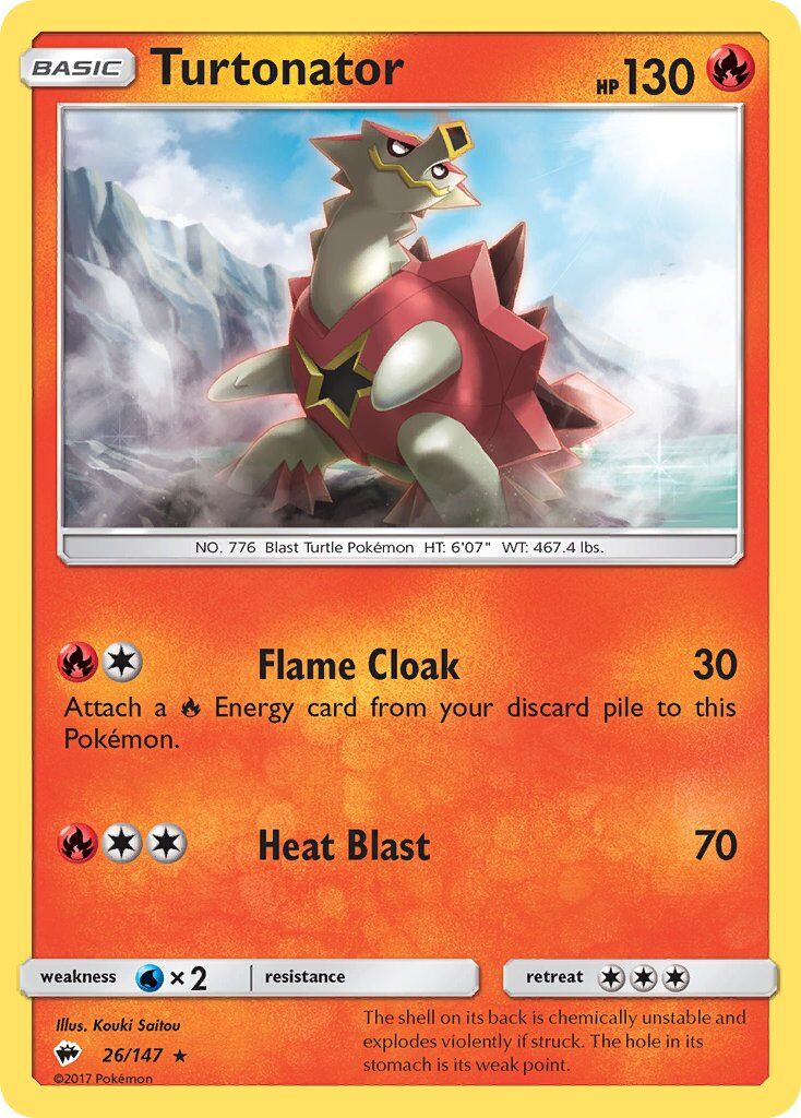 Turtonator - 26/147 - Pokémon TCG - Lightly Played - EN