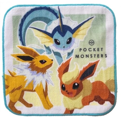 Mini Towel Set of 3 Eevees - Pokemon - 16 x 16 cm