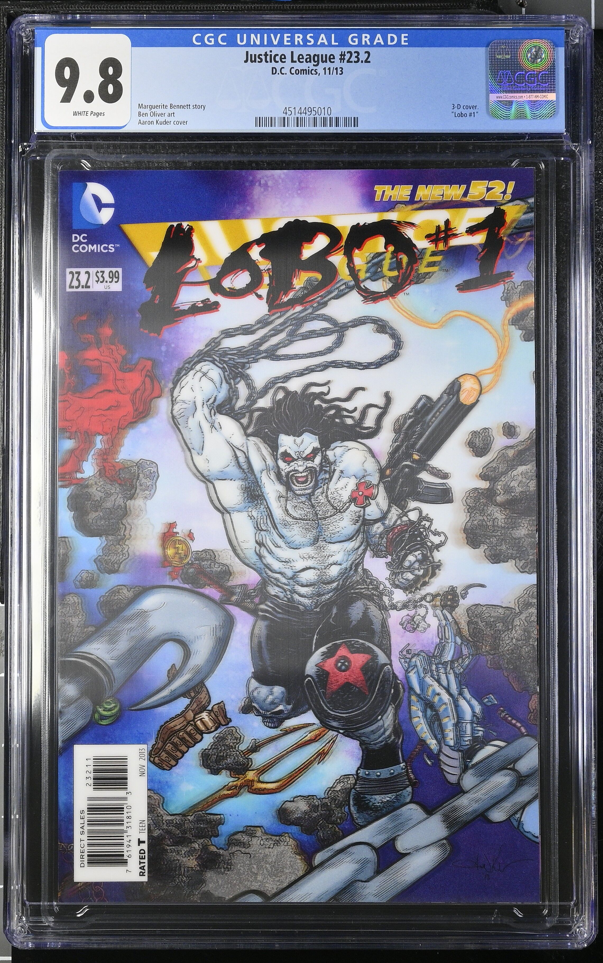 Justice League #23.2 CGC 9.8 3D Lenticular Cover Justice League #23.2 CGC 9.8 3D Lenticular Cover