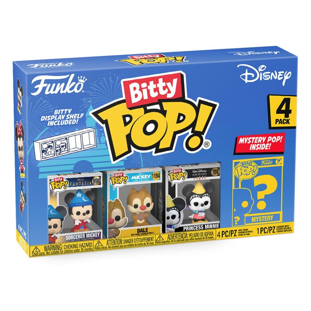 Disney Bitty POP! Vinyl Figur 4er-Pack Sorcerer Mickey - 2,5 cm Disney Bitty POP! Vinyl Figur 4er-Pack Sorcerer Mickey - 2,5 cm