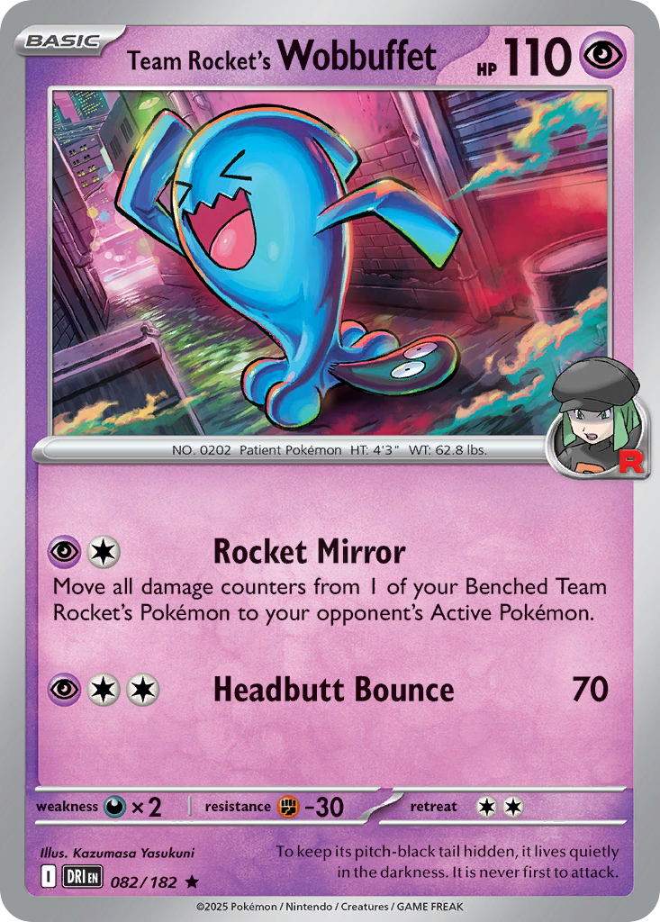 Team Rocket’s Wobbuffet - 082/182 - EN Team Rocket’s Wobbuffet - 082/182 - EN