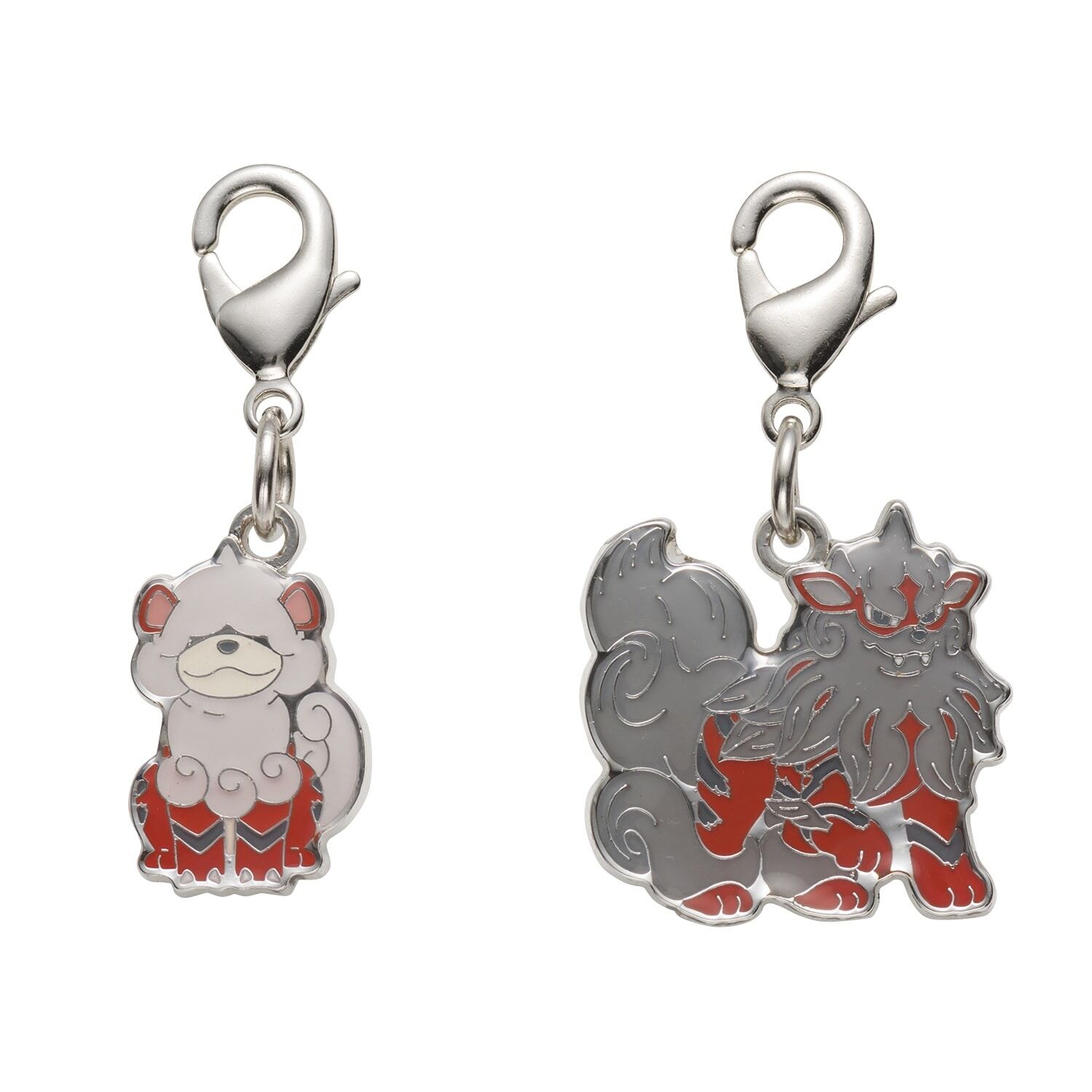Pokemon Center - Hisuian Growlithe, Hisuian Arcanine Schlüsselanhänger - 2 Stück Pokemon Center - Hisuian Growlithe, Hisuian Arcanine Schlüsselanhänger - 2 Stück
