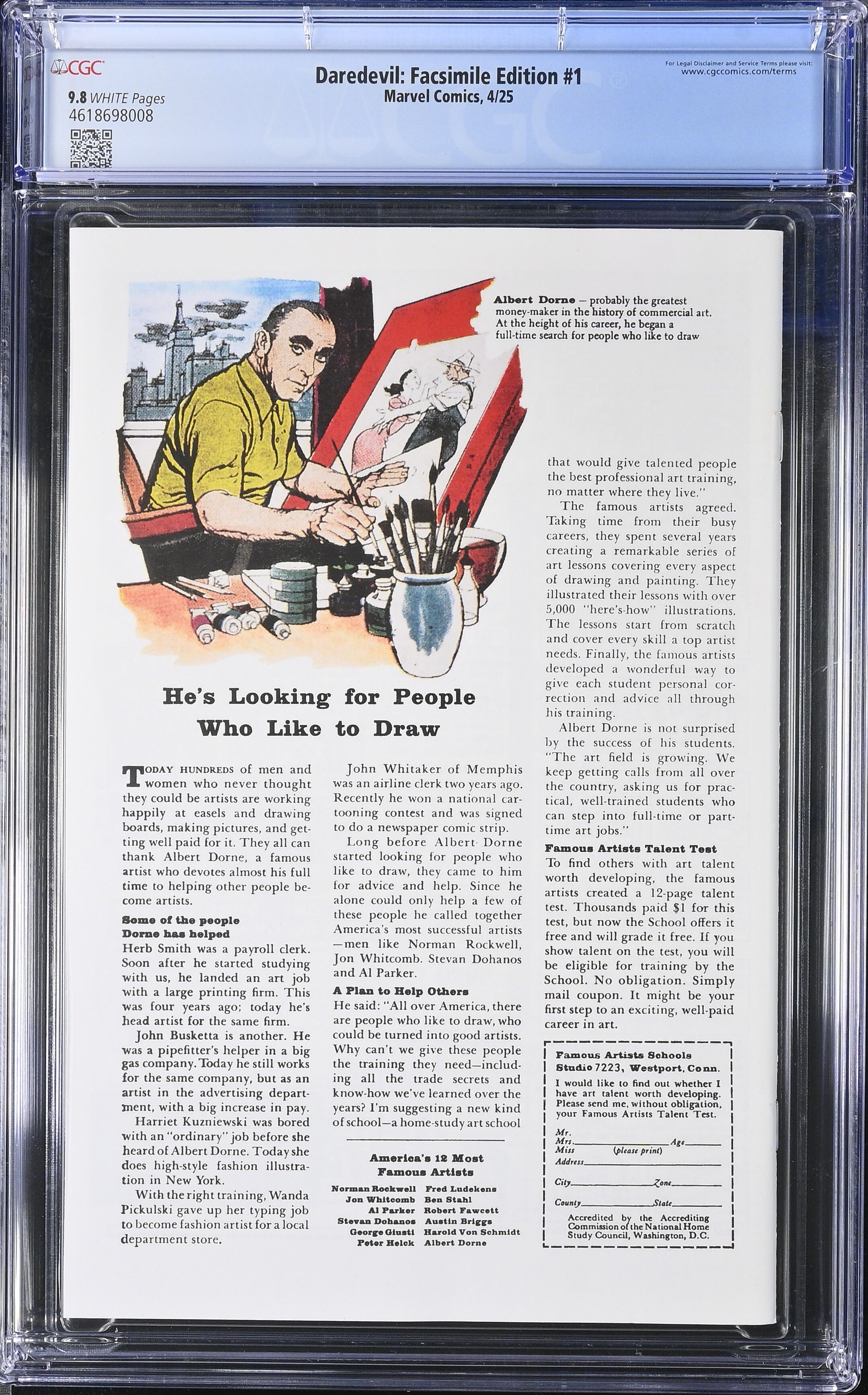 Daredevil: Facsimile Edition Issue 1 - CGC 9.8