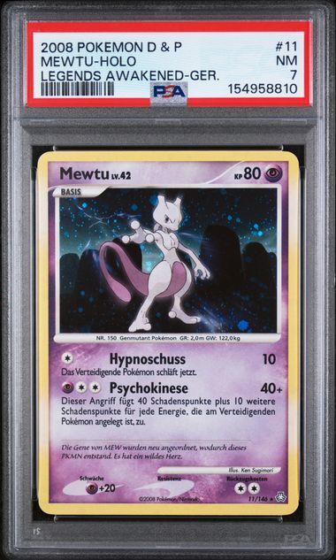 Mewtu #11 - Diamond & Pearl Legends Awakened - Holo - PSA 7 NM - Pokemon