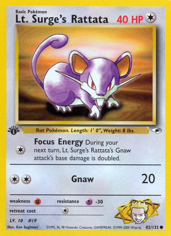 Lt. Surge’s Rattata - 82/132 - EN