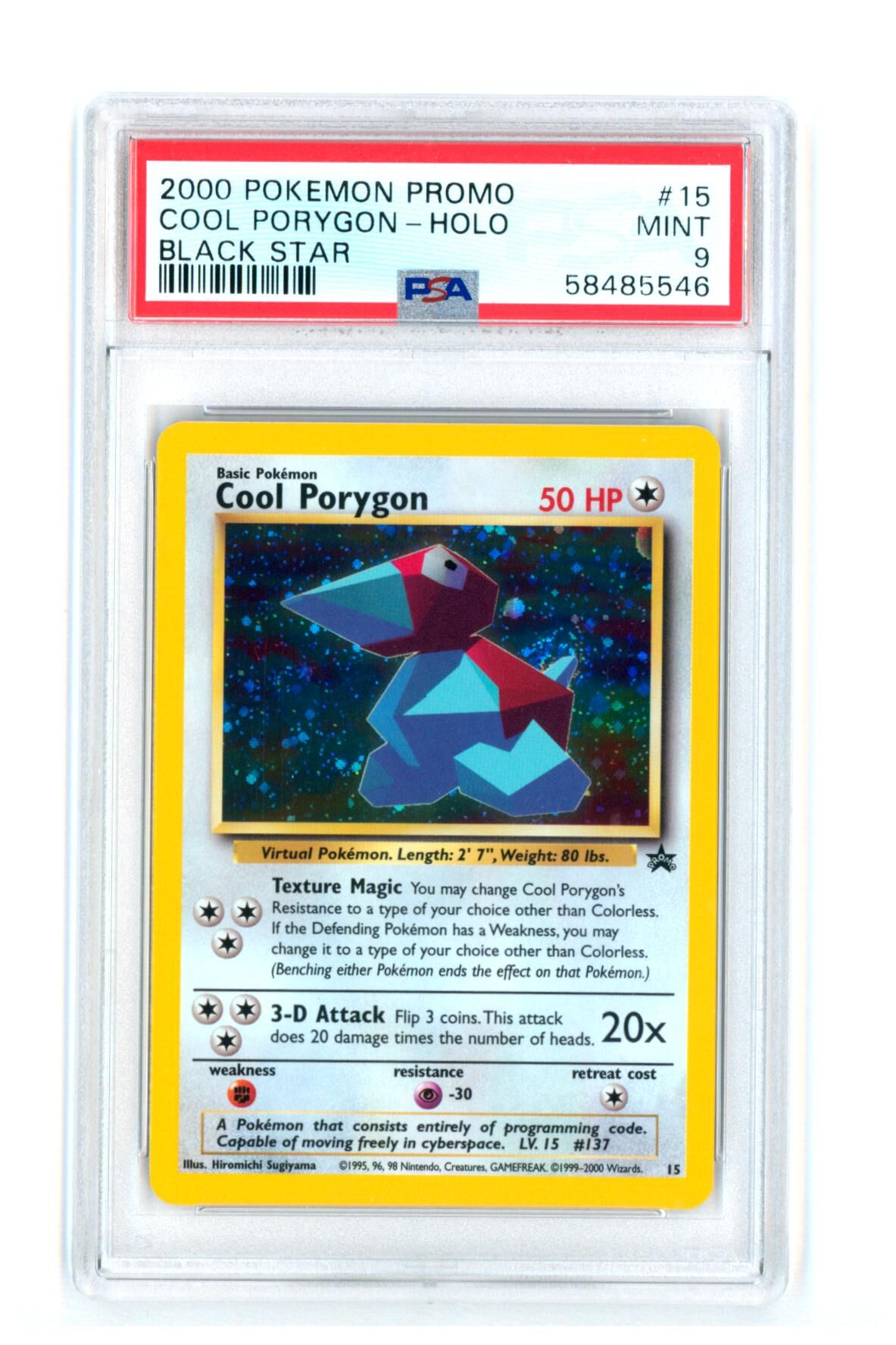 Cool Porygon - Black Star Promo 15 - Holo - PSA 9 MINT - Pokémon