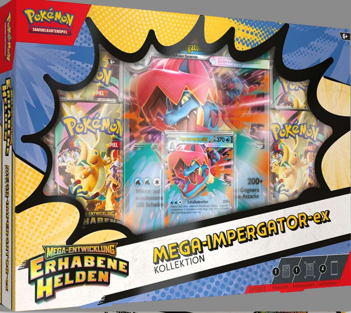 Pokémon TCG: Mega -Entwicklung - Erhabene Helden Mega-Impergator-ex Kollektion - DE