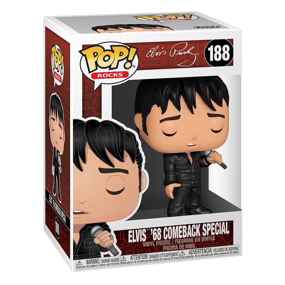 Elvis Presley POP! Rocks Vinyl Figur Elvis - '68 Comeback Special 9 cm