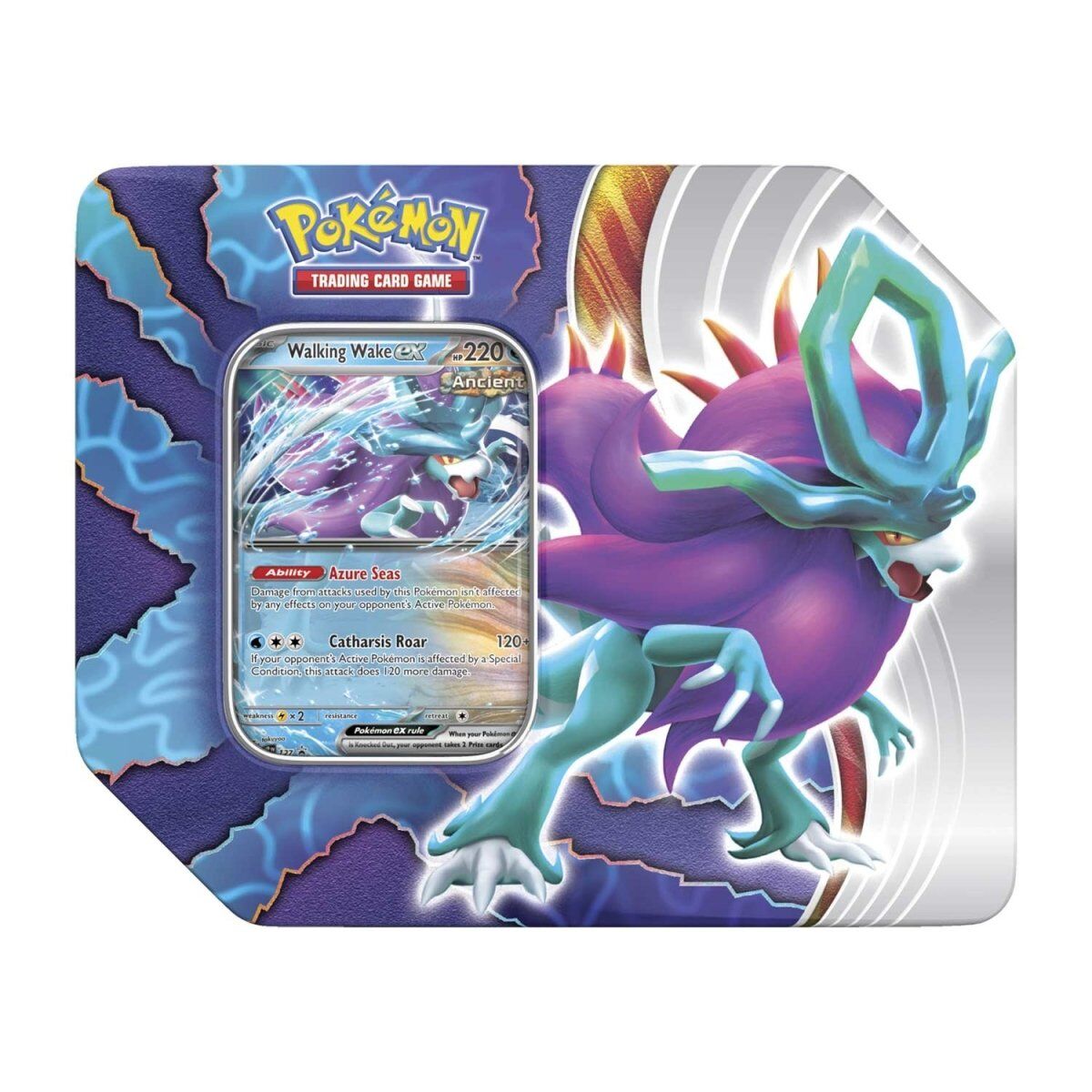 Pokémon TCG: Paradox Clash Walking Wake EX Tin (5 Pack Version) - EN