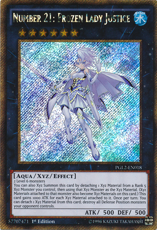 Nummer 21: Gefrorene Lady Gerechtigkeit - PGL2-018 - Gold Secret Rare - 1. Auflage Nummer 21: Gefrorene Lady Gerechtigkeit - PGL2-018 - Gold Secret Rare - 1. Auflage
