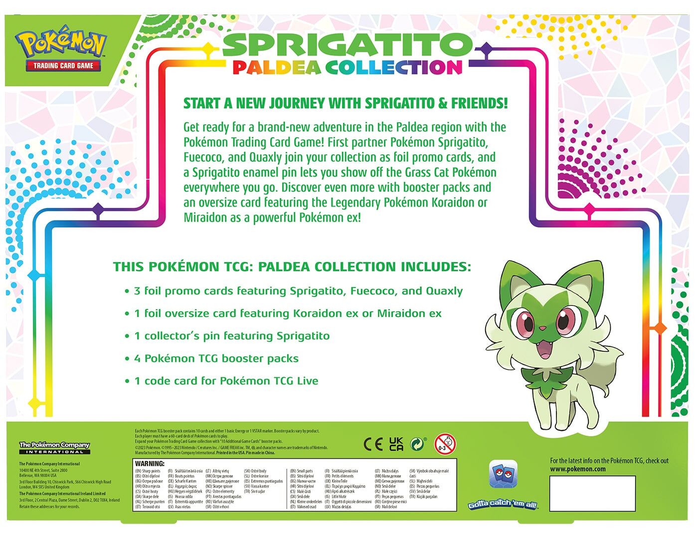Pokémon Sprigatito Paldea Collection Box - EN