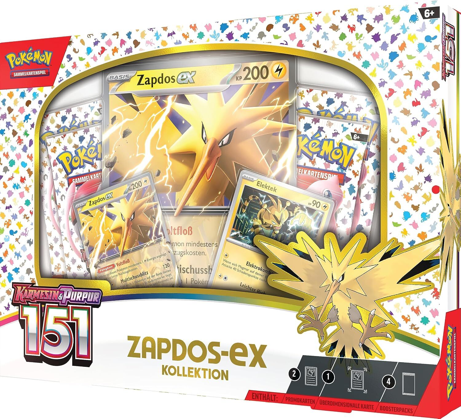 Pokémon TCG: Karmesin & Purpur - 151 Zapdos ex Kollektion - DE