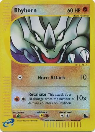 Rhyhorn - 91/144 - Reverse Holo - EN