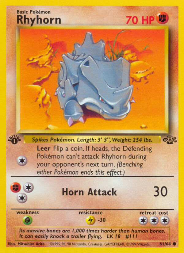 Rhyhorn - 61/64 - 1st Edition - EN