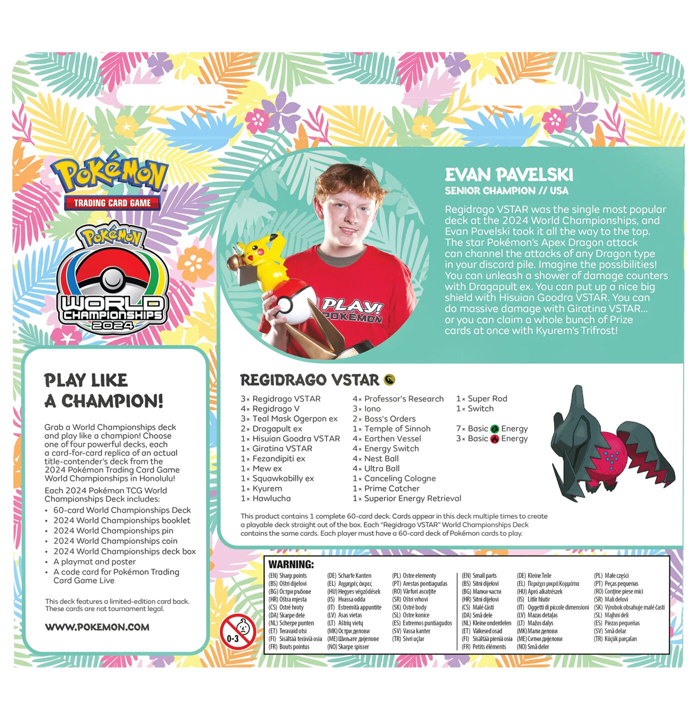 Pokémon 2024 World Championship Deck Regidrago VSTAR - Seniors Division Champion - EN