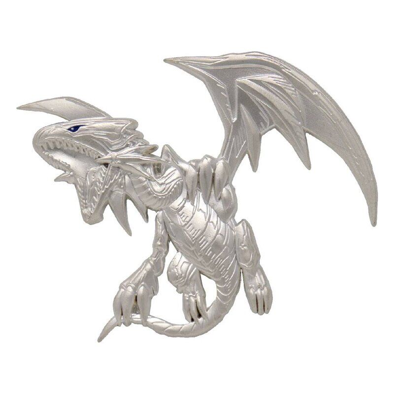  YU-GI-OH! Silver Plated Blue Eyes White Dragon XL Pin Badge