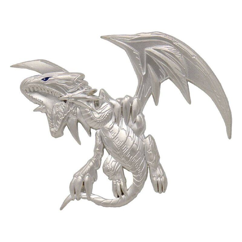 YU-GI-OH! Silver Plated Blue Eyes White Dragon XL Pin Badge