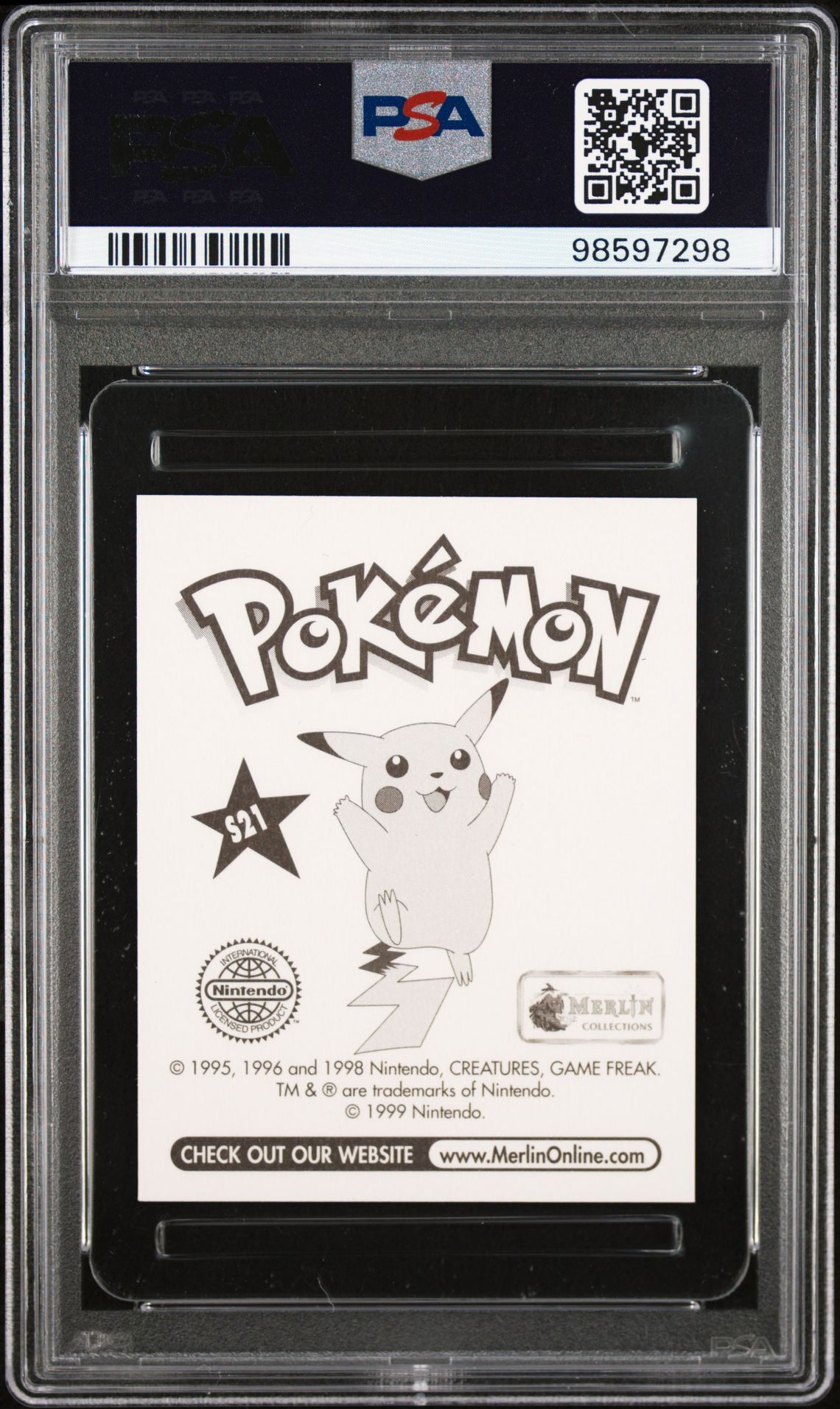 Eevee S21 - Prism - 1999 Merlin Pokemon Sticker - PSA 9 MINT - Pokémon