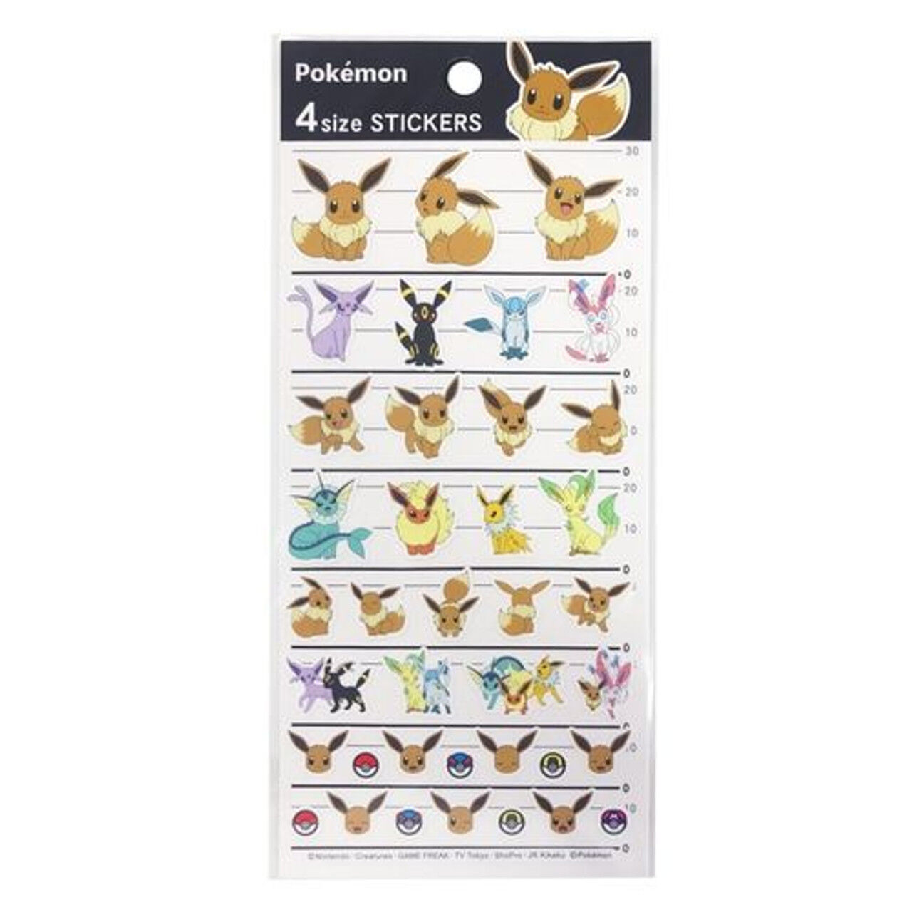 Eeveelutions 4 Size Stickers Eeveelutions 4 Size Stickers