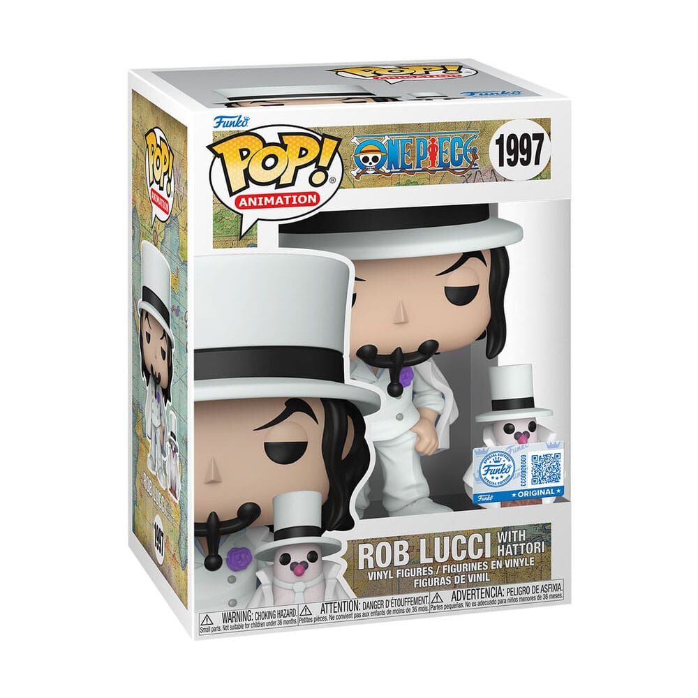 One Piece POP! #1997 Animation Vinyl Figur Rob Lucci w/Hattori 10cm 