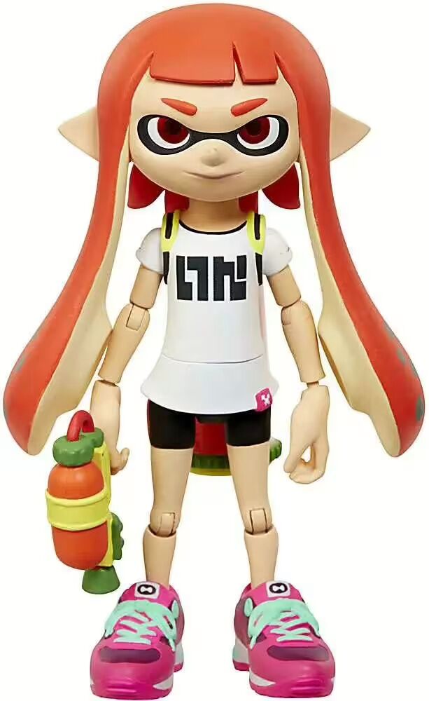 World of Nintendo Inkling Girl with Blaster Action Figure