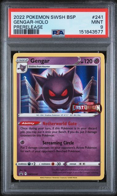 Gengar #241 - swsh Black Star Promo - Holo - Prerelease - PSA 9 MINT - Pokemon