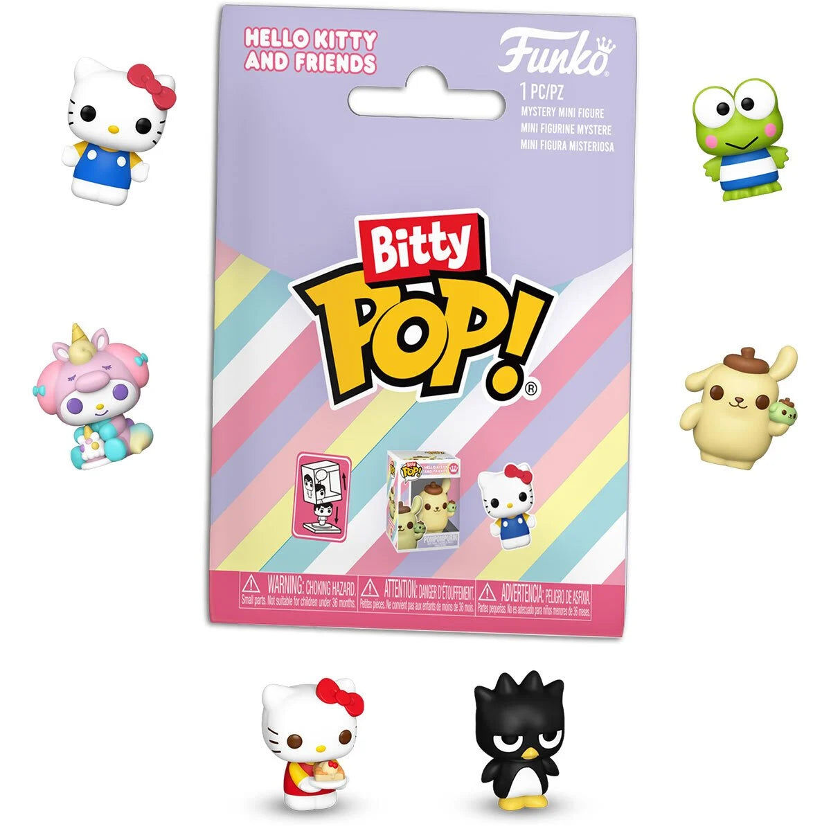 Sanrio Bitty POP! Vinyl Figur - 1 Random Mystery Pack - 2.5 cm Sanrio Bitty POP! Vinyl Figur - 1 Random Mystery Pack - 2.5 cm