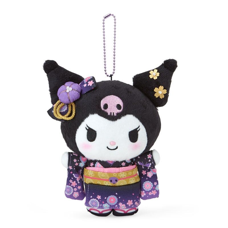 Kuromi Mascot Holder (Kimono) - 18 cm Kuromi Mascot Holder (Kimono) - 18 cm