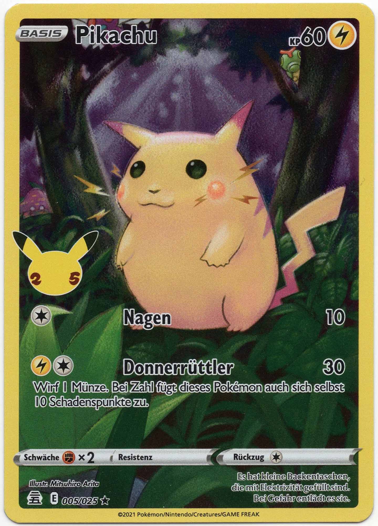 Pikachu - 005/025 - Holo Rare - Pokémon TCG - Near Mint - DE