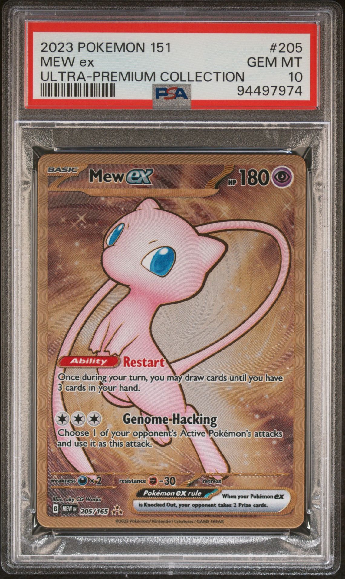 2023 POKEMON 151 ULTRA-PREMIUM COLLECTION 205 MEW EX - PSA 10 GEM-MT - Pokémon 2023 POKEMON 151 ULTRA-PREMIUM COLLECTION 205 MEW EX - PSA 10 GEM-MT - Pokémon