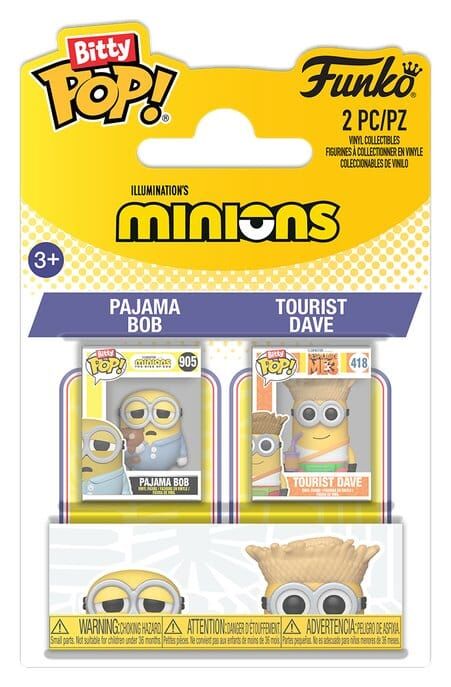 Minions POP! Vinyl Figuren 2er-Pack Pajama Bob & Tourist Dave 2 cm