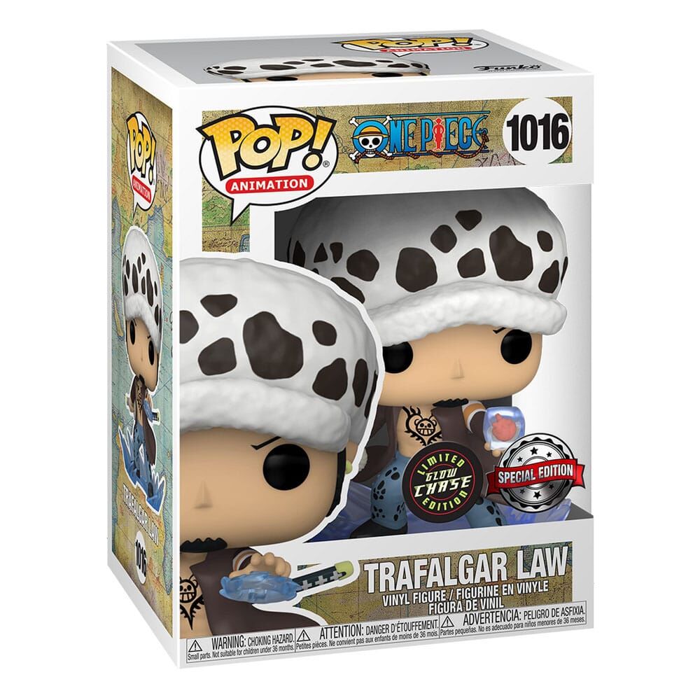 One Piece POP! Animation TV Vinyl Figur Trafalgar Special Edition - Chase Variante - 9cm One Piece POP! Animation TV Vinyl Figur Trafalgar Special Edition - Chase Variante - 9cm