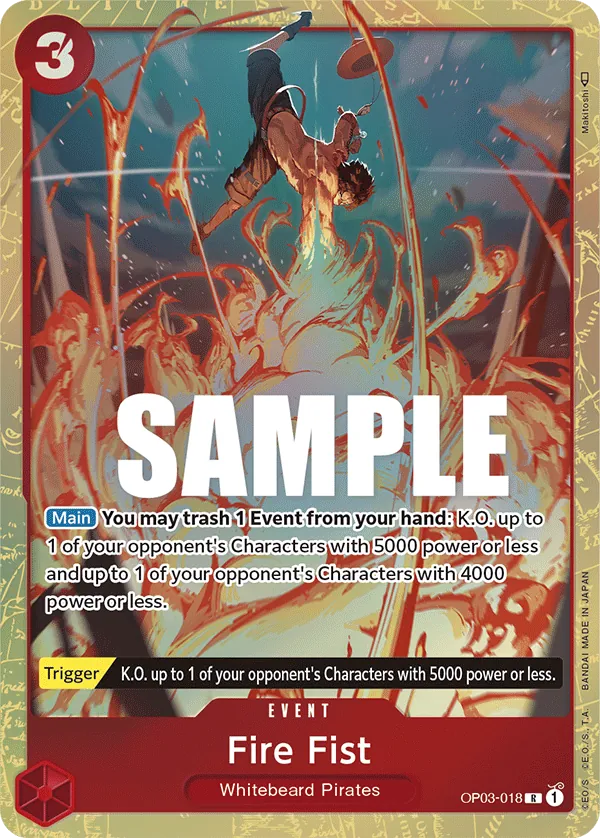 Fire Fist - OP03-018 - Alternate Art Fire Fist - OP03-018 - Alternate Art