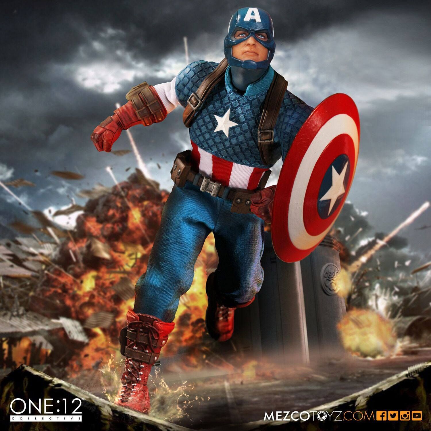 Marvel Universe Actionfigur 1/12 Captain America 15 cm Marvel Universe Actionfigur 1/12 Captain America 15 cm