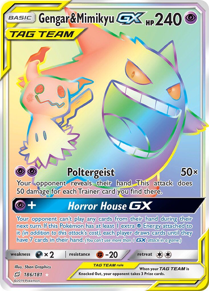 Gengar & Mimikyu-GX - 186/181 - EN