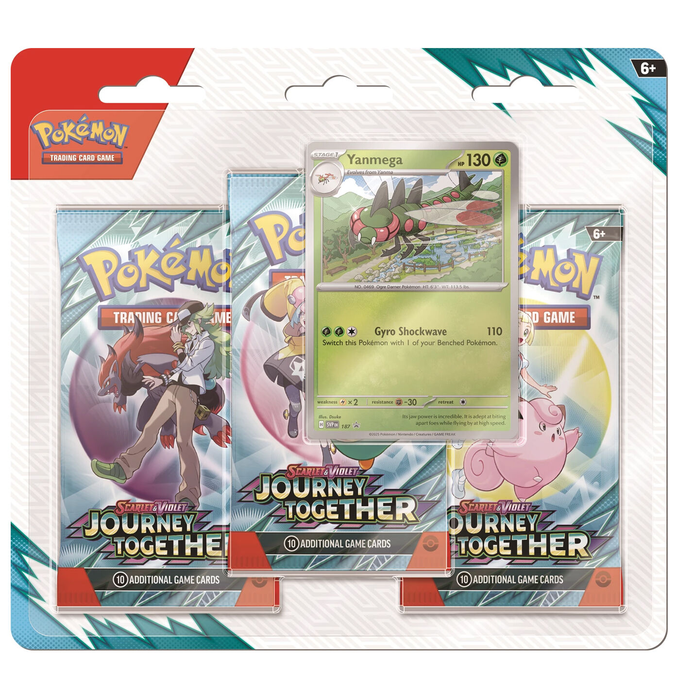 Pokémon TCG: Scarlet & Violet - Journey together (SV09) Yanmega 3-Pack Blisters - EN Pokémon TCG: Scarlet & Violet - Journey together (SV09) Yanmega 3-Pack Blisters - EN