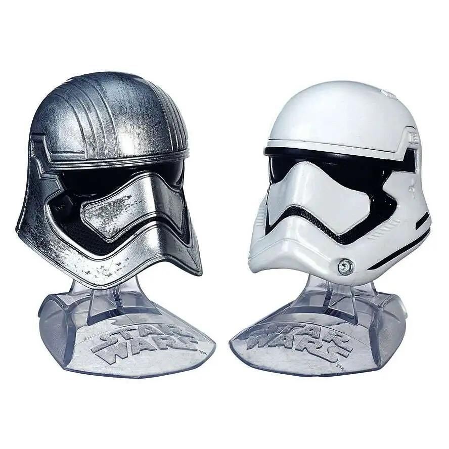 Star Wars The Force Awakens Black Titanium Captain Phasma & Stormtrooper 2-Inch Diecast Helmet 2-Pack