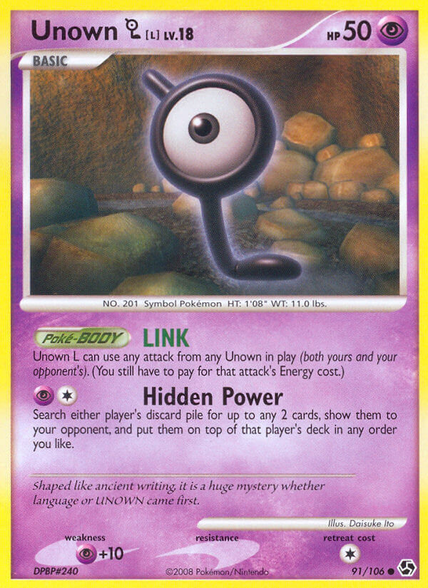 Unown L - 91/106 - Reverse Holo - EN