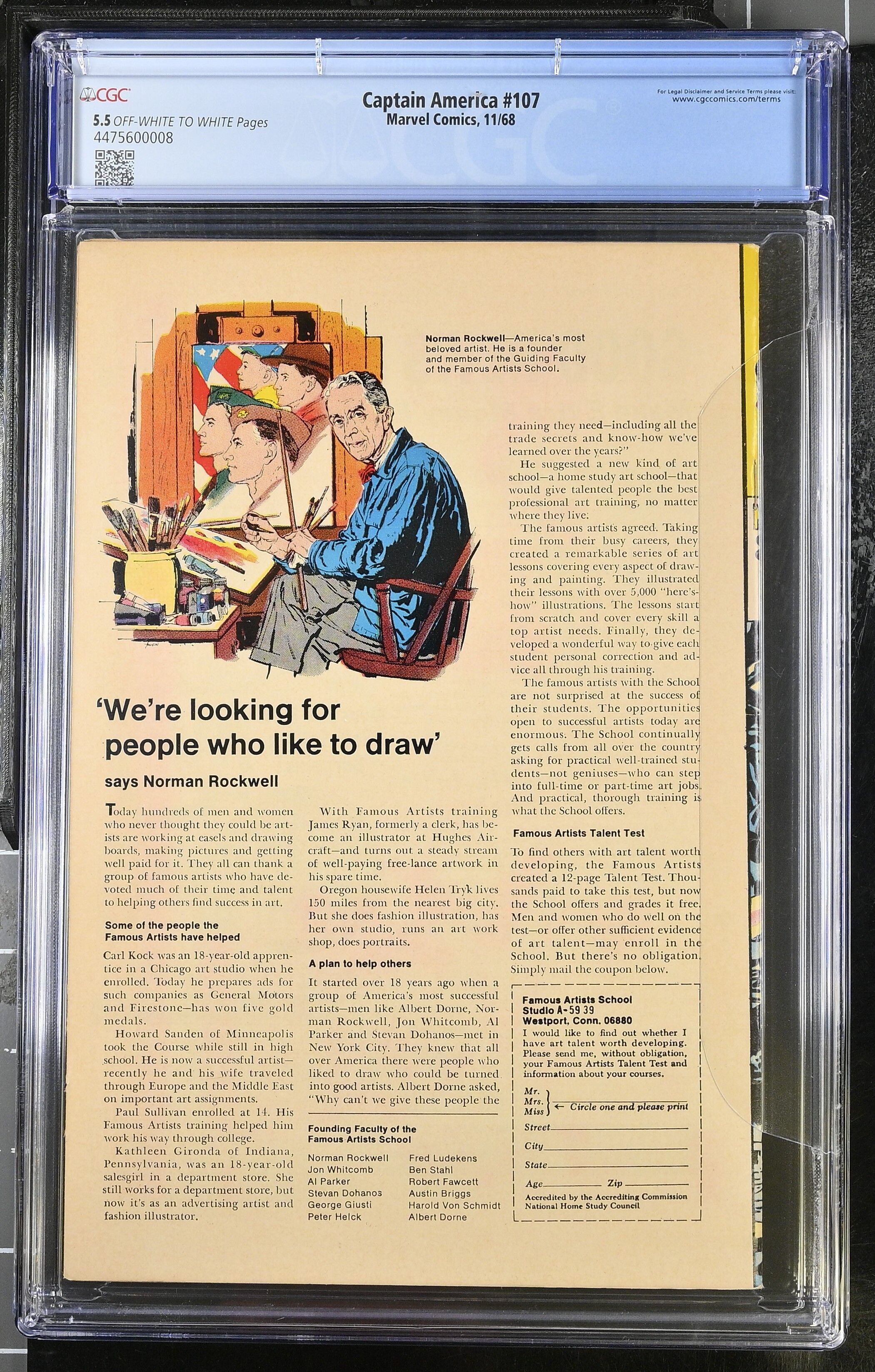 Captain America #107 CGC 5.5