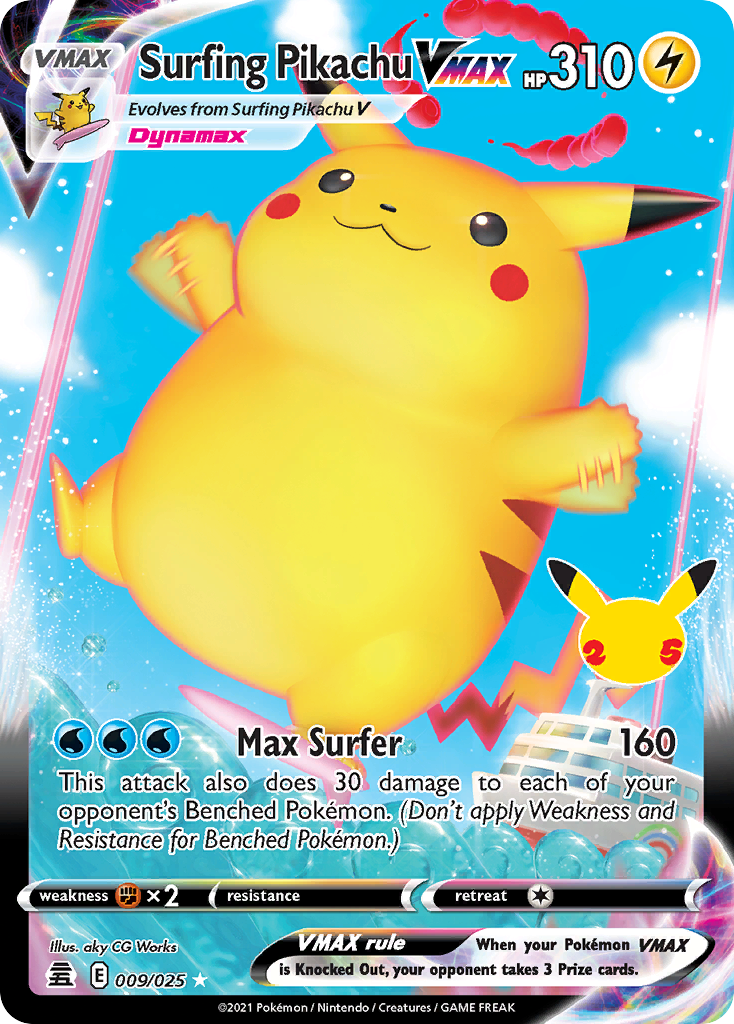 Surfing Pikachu VMAX - 009/25 - EN
