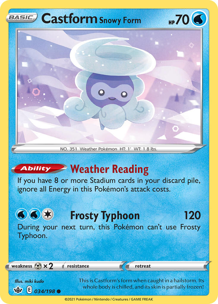 Castform Snowy Form - 034/198 - EN