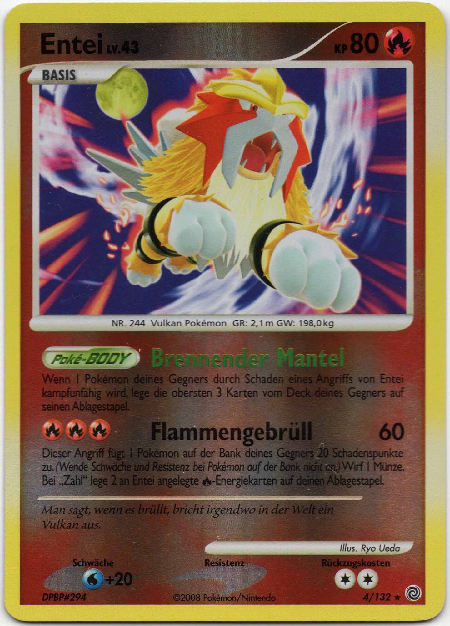 Entei LV.43 - 4/132 - Pokémon TCG (Near Mint)