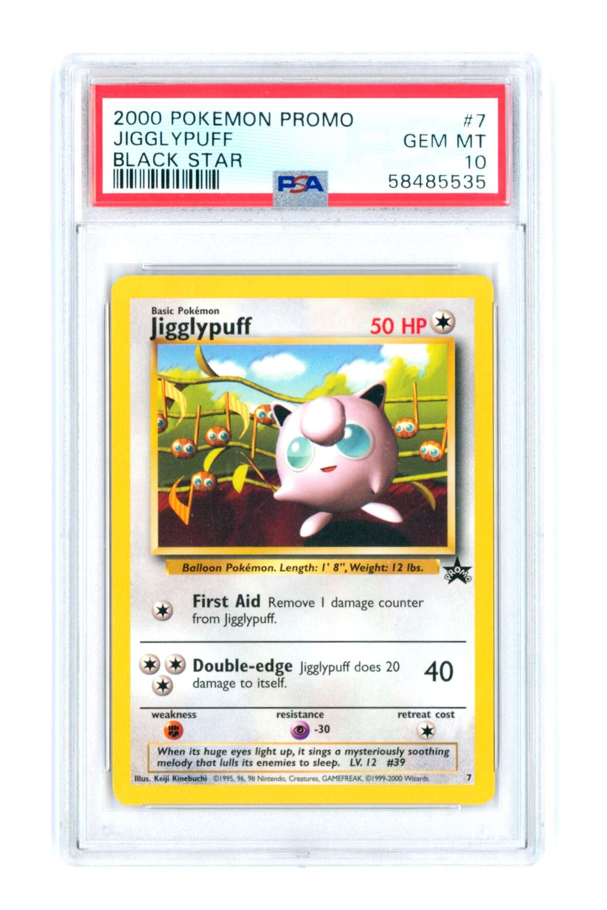 Jigglypuff - Black Star Promo 7 - PSA 10 GEM-MT - Pokémon