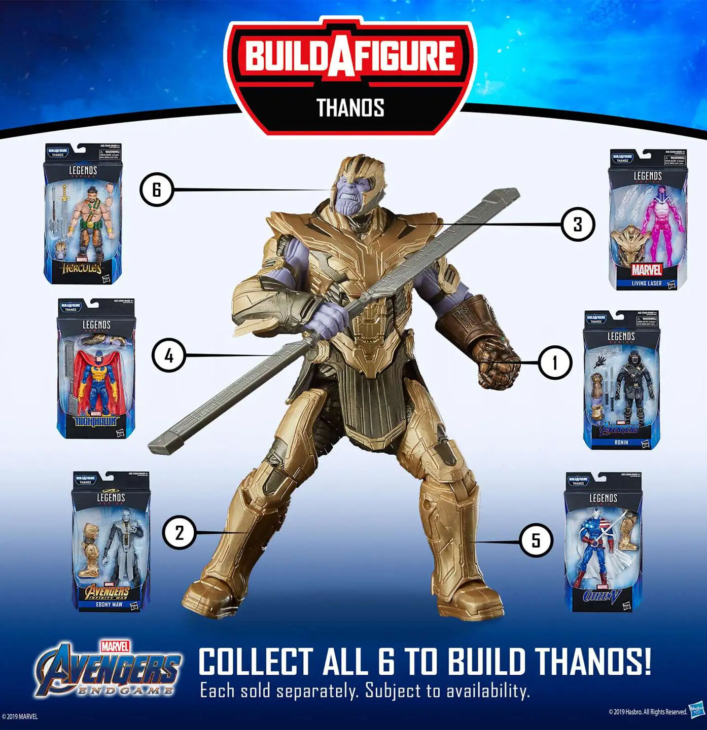 Avengers Endgame Marvel Legends Thanos Series Captain America Action Figure [Endgame]
